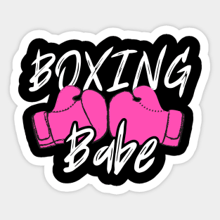 Boxing Babe Sticker